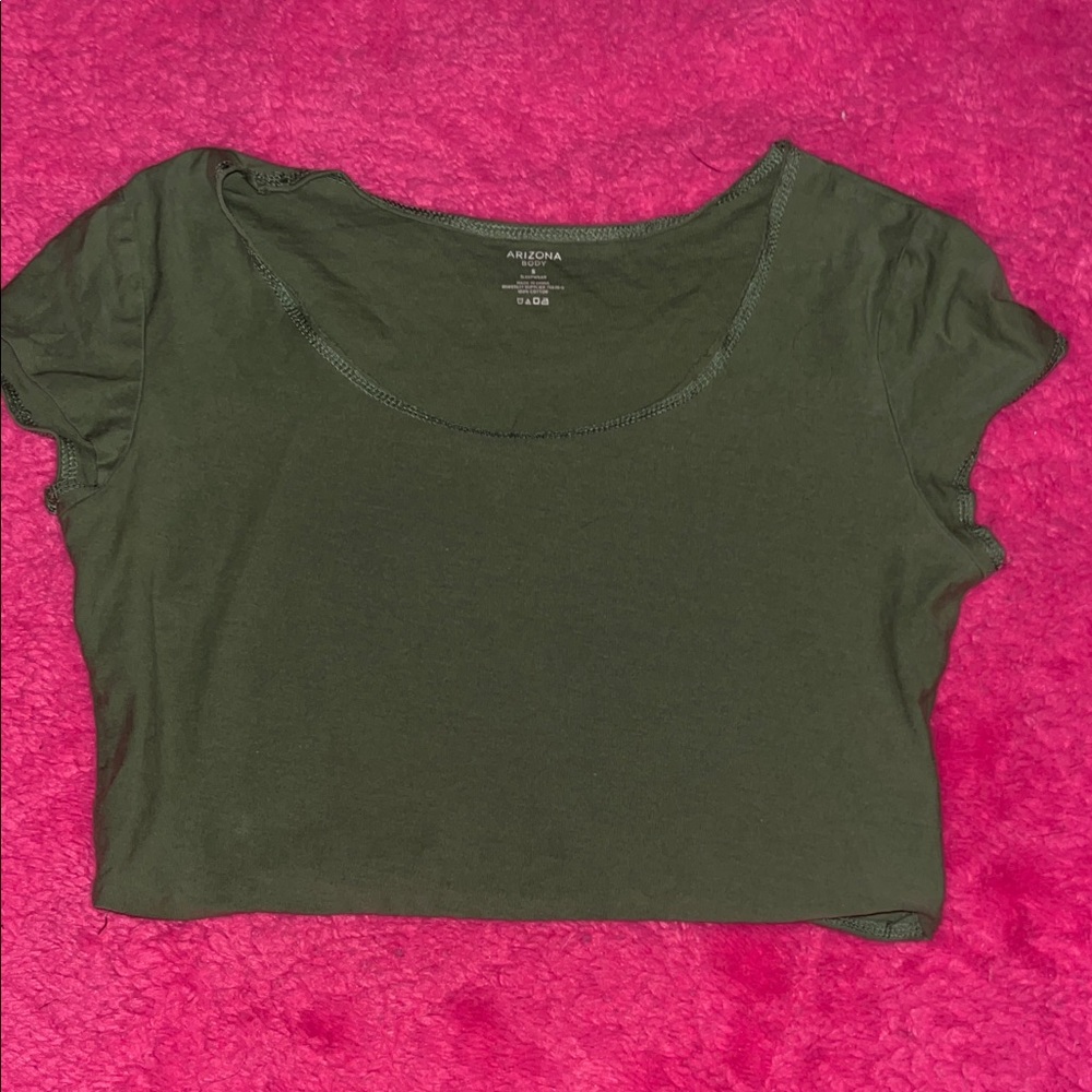 Arizona Jean Company Olive Crop Top